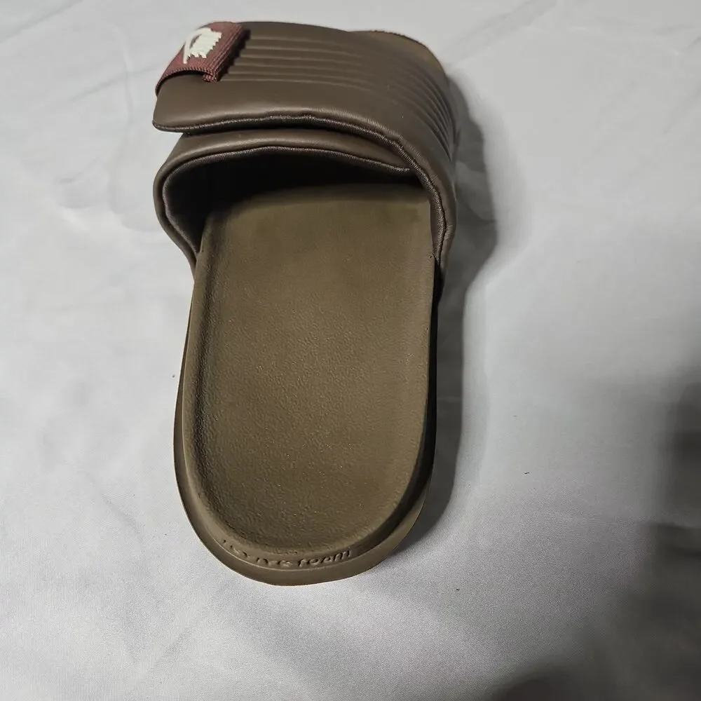 Nike Offcourt Adjust Slides DQ9624-005 Ironstone Men's Sandals Size 8 Brown